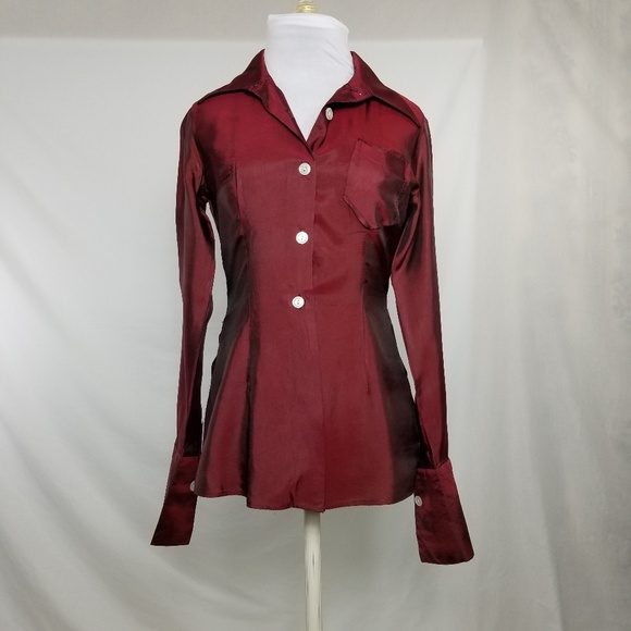 90s Goth Made in USA Iridescent Small Vintage - Picture 7 of 7